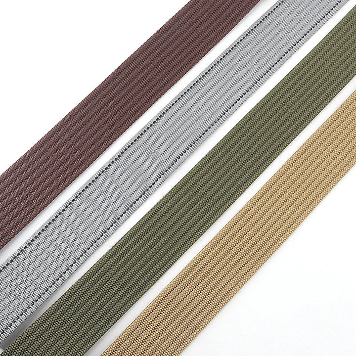 Remy | Ceinture Nylon Gris Boucle Double Anneau