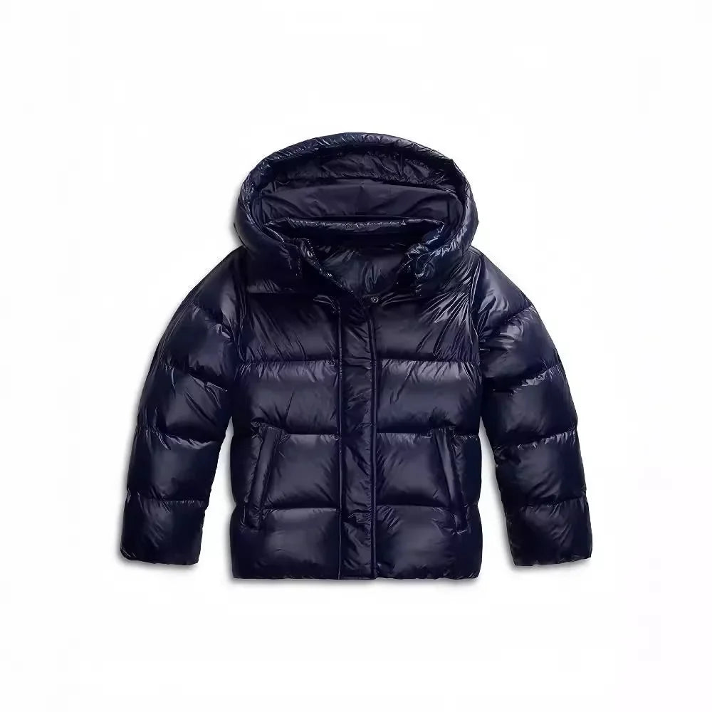 Remy | Doudoune Noire à Capuche Zippée Coupe Ample