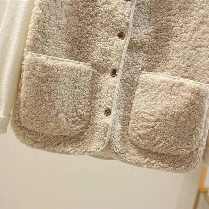Remy | Gilet Polaire Sans Manches Boutonné Crème