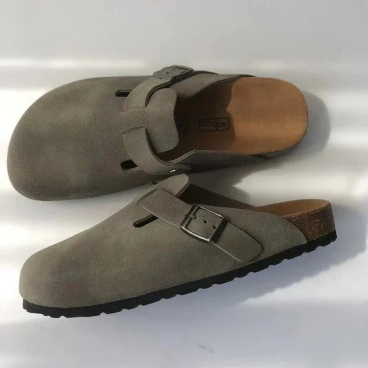 René | Sabot Homme Femme Daim à Boucle