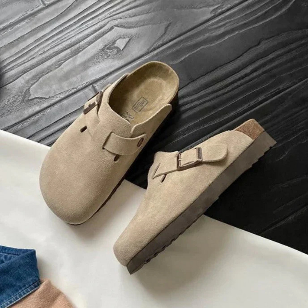 René | Sabot Homme Femme Daim à Boucle