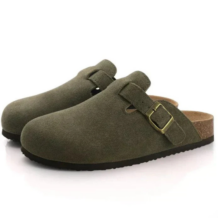 René | Sabot Homme Femme Daim à Boucle