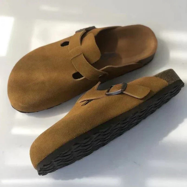 René | Sabot Homme Femme Daim à Boucle