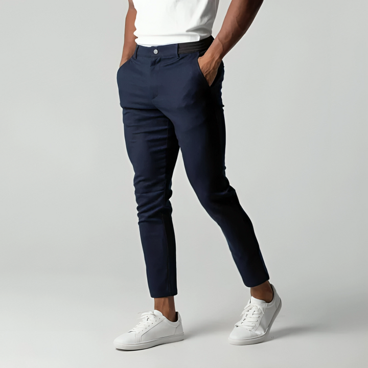 Romain | Pantalon Chino Homme Noir Slim
