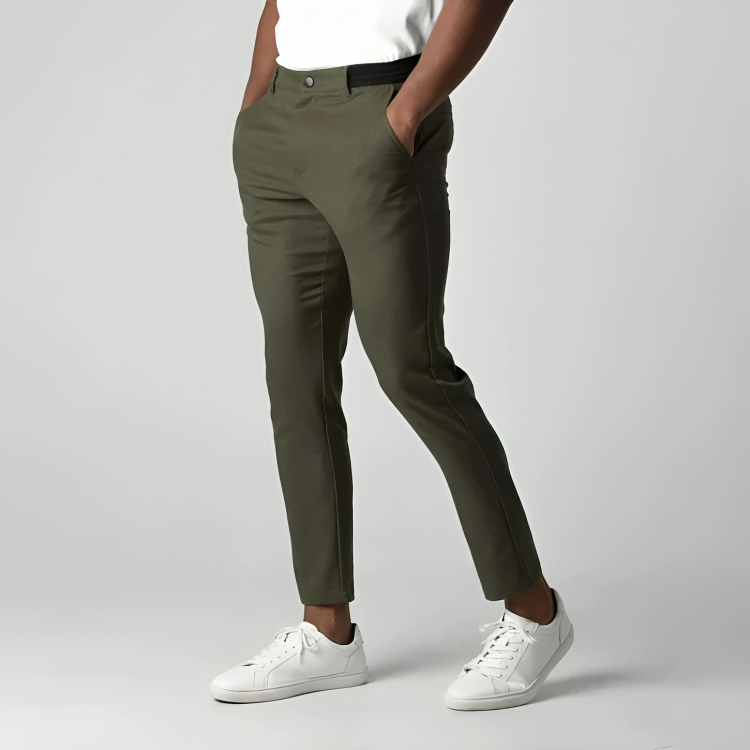 Romain | Pantalon Chino Homme Noir Slim