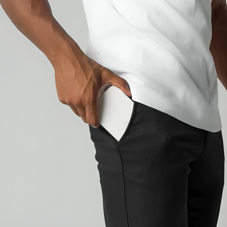 Romain | Pantalon Chino Homme Noir Slim