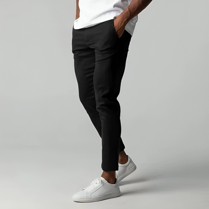 Romain | Pantalon Chino Homme Noir Slim