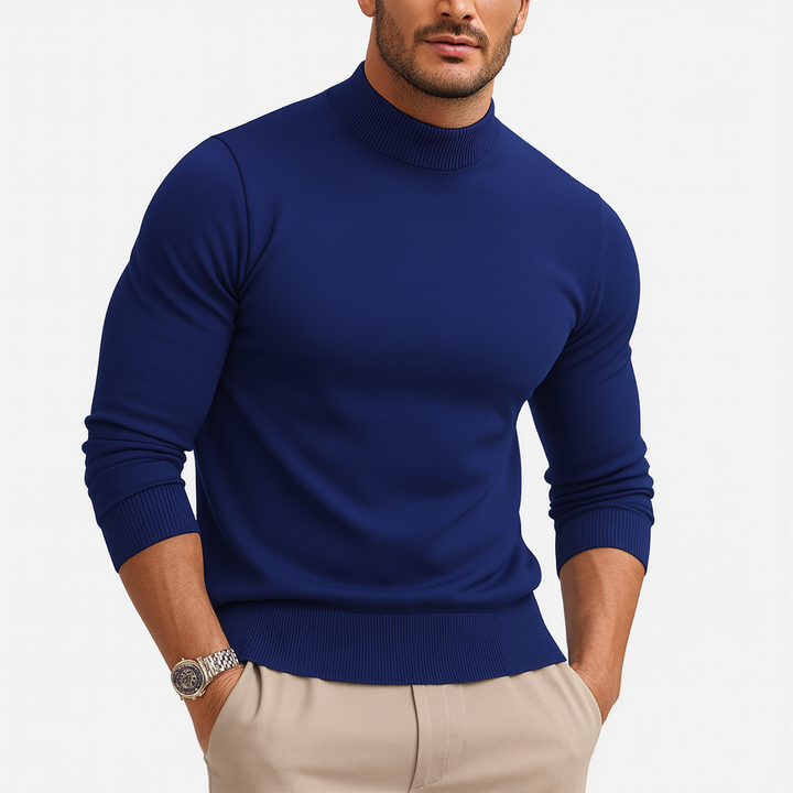 Romain | Pull Col Roulé Homme Blanc Ajusté