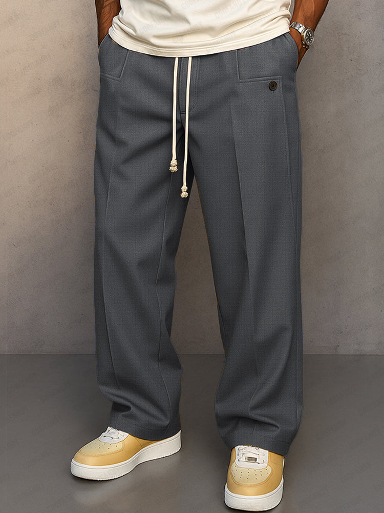 Florian | Pantalon Large Plissé à Cordons Homme