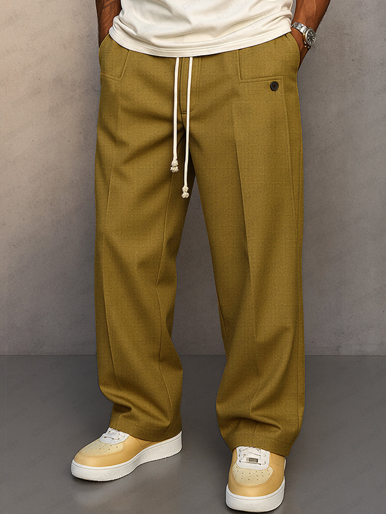Florian | Pantalon Large Plissé à Cordons Homme