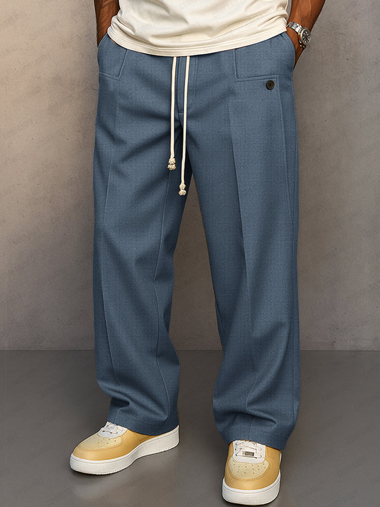 Florian | Pantalon Large Plissé à Cordons Homme