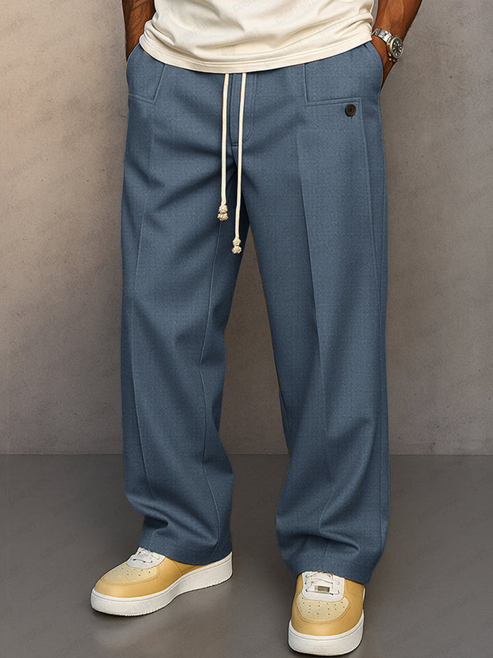 Florian | Pantalon Large Plissé à Cordons Homme