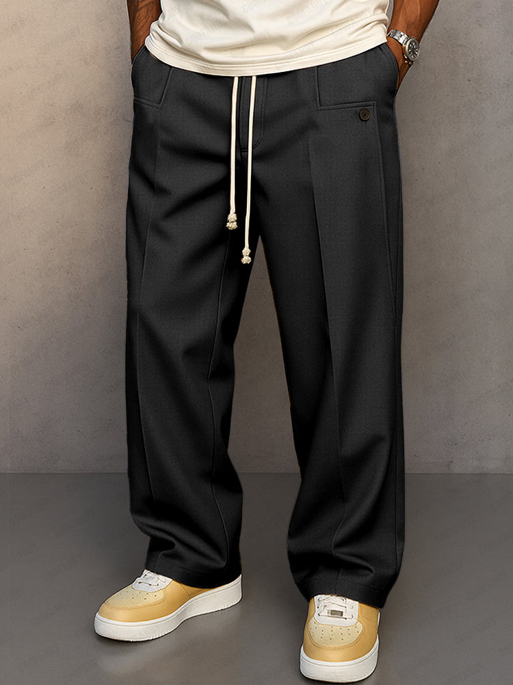Florian | Pantalon Large Plissé à Cordons Homme
