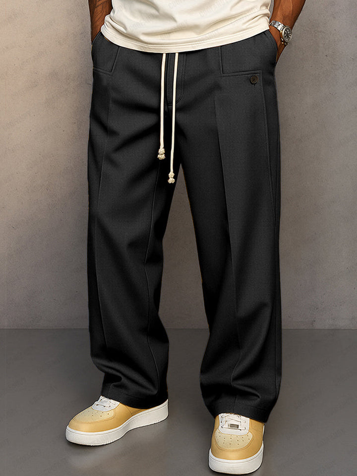 Florian | Pantalon Large Plissé à Cordons Homme