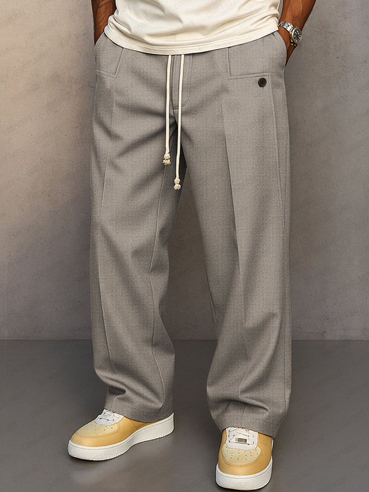 Florian | Pantalon Large Plissé à Cordons Homme