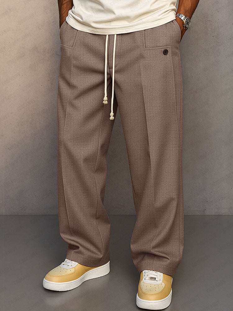 Florian | Pantalon Large Plissé à Cordons Homme
