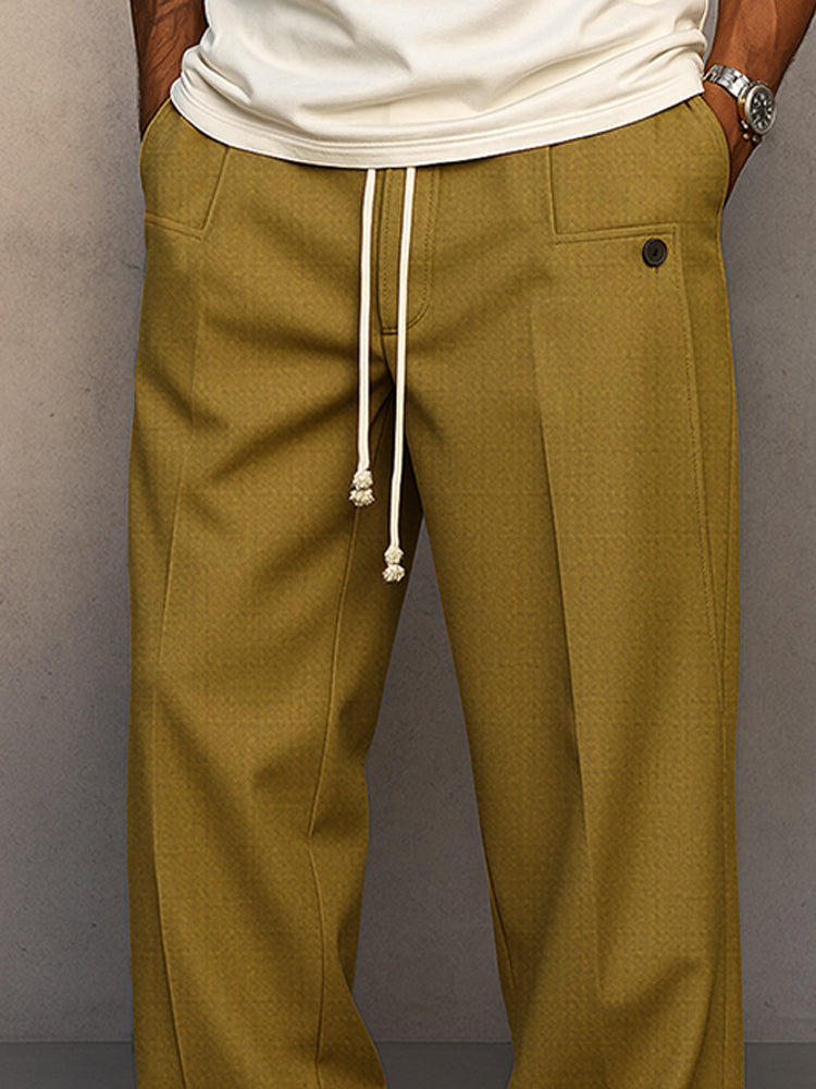 Florian | Pantalon Large Plissé à Cordons Homme
