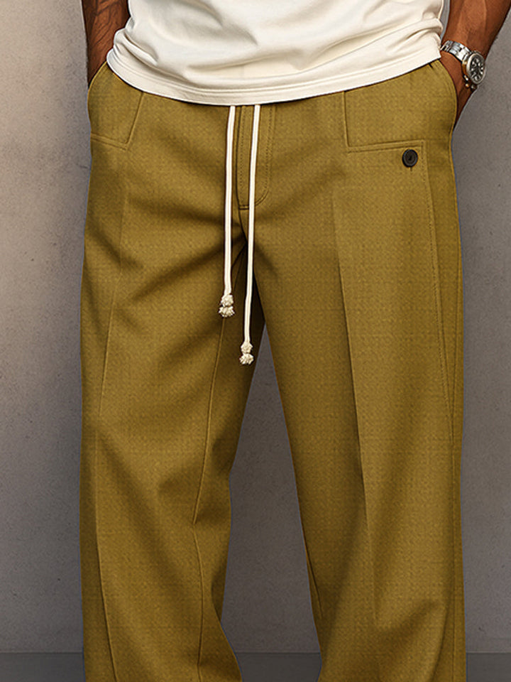 Florian | Pantalon Large Plissé à Cordons Homme
