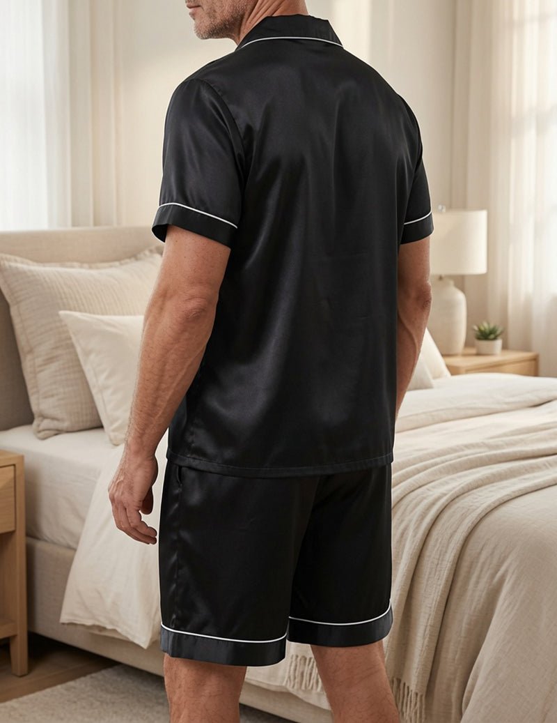 Thibault | Pyjama Homme Short Satin Col Chemise