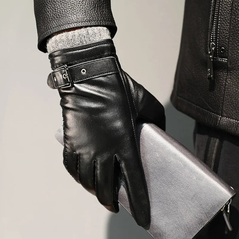 Simon | Gants en Cuir à Boucle