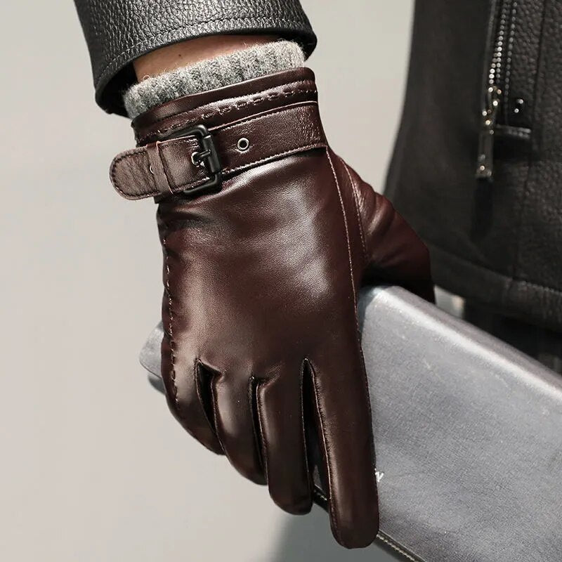 Simon | Gants en Cuir à Boucle