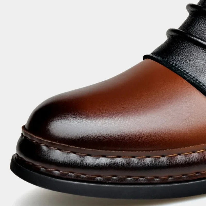Pierre | Bottines Homme Cuir Deux Tons Semelle Crantée