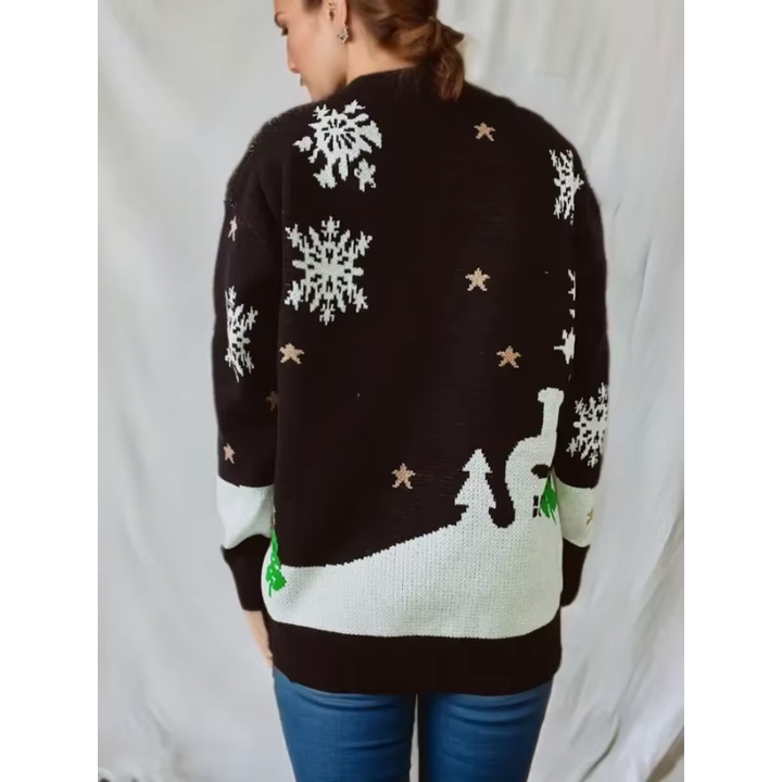 Noémie | Pull de Noël à Motif Bonhomme Pain D&
