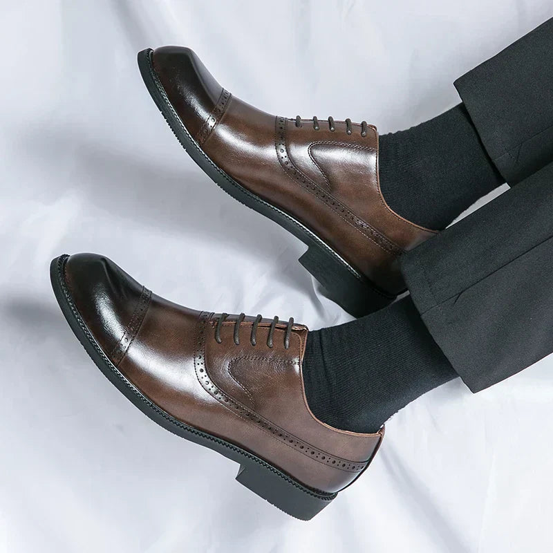 Simon | Chaussure Homme Derby Brogue Cuir Lacets