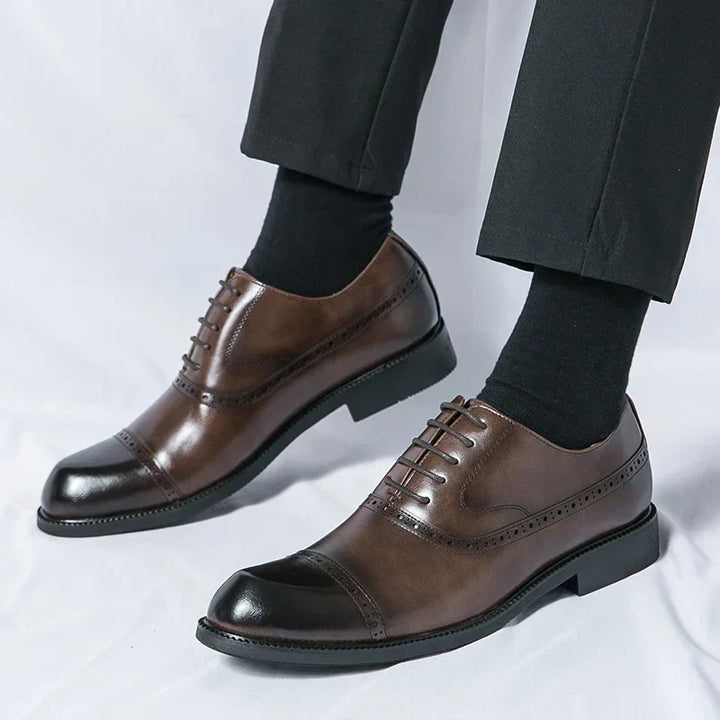 Simon | Chaussure Homme Derby Brogue Cuir Lacets