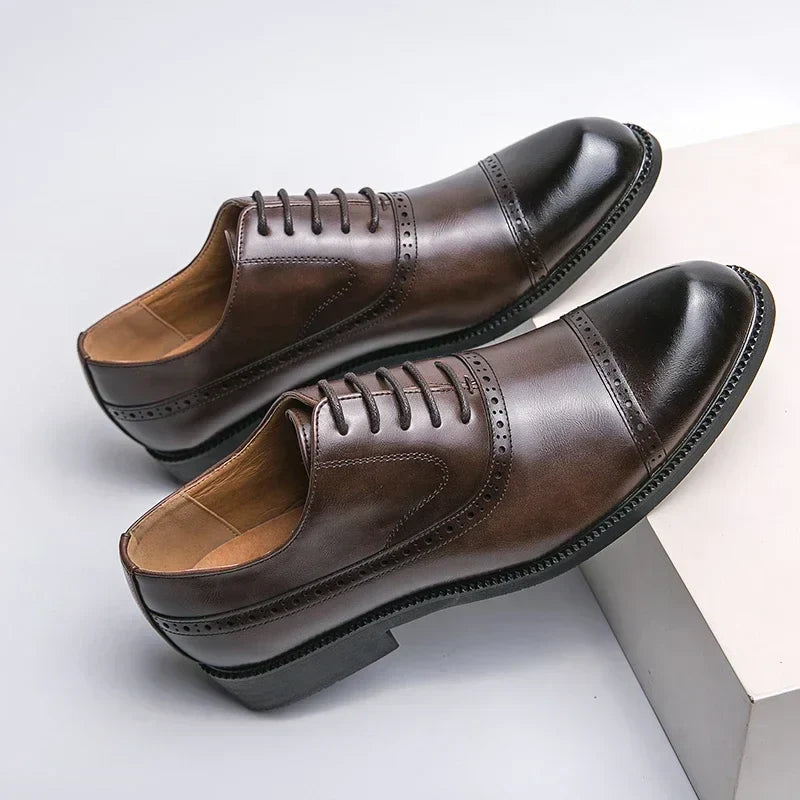 Simon | Chaussure Homme Derby Brogue Cuir Lacets
