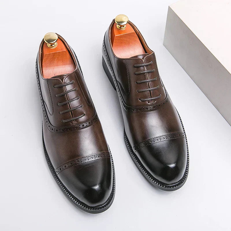 Simon | Chaussure Homme Derby Brogue Cuir Lacets
