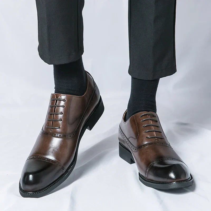 Simon | Chaussure Homme Derby Brogue Cuir Lacets