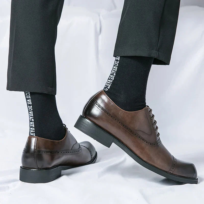 Simon | Chaussure Homme Derby Brogue Cuir Lacets