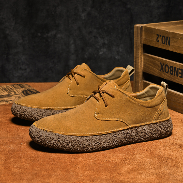 Simon | Chaussures Derby Homme Daim Marron à Lacets