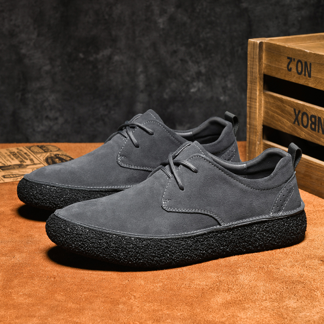 Simon | Chaussures Derby Homme Daim Marron à Lacets