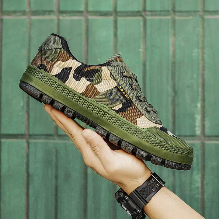 Thibault | Baskets Basses Homme Camouflage Mesh à Lacets