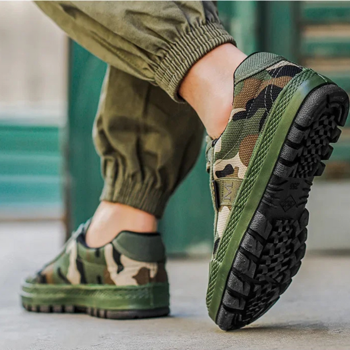 Thibault | Baskets Basses Homme Camouflage Mesh à Lacets