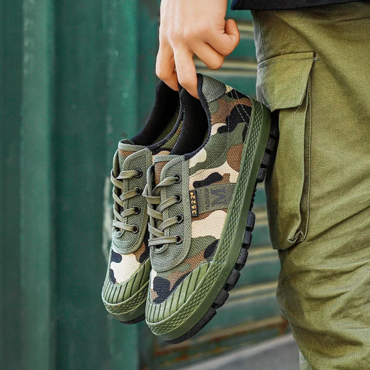 Thibault | Baskets Basses Homme Camouflage Mesh à Lacets