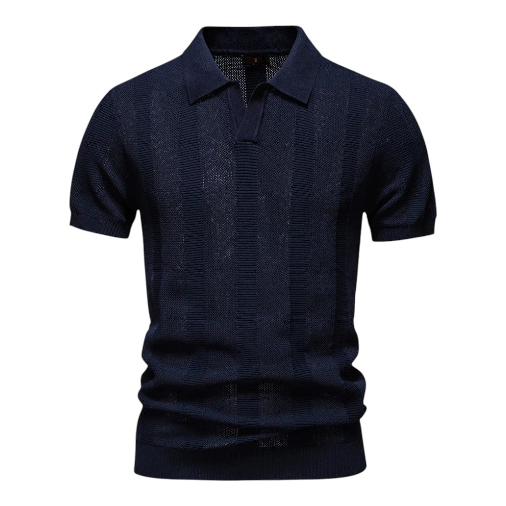 Thibault | Polo Tricoté Homme Manches Courtes Vert