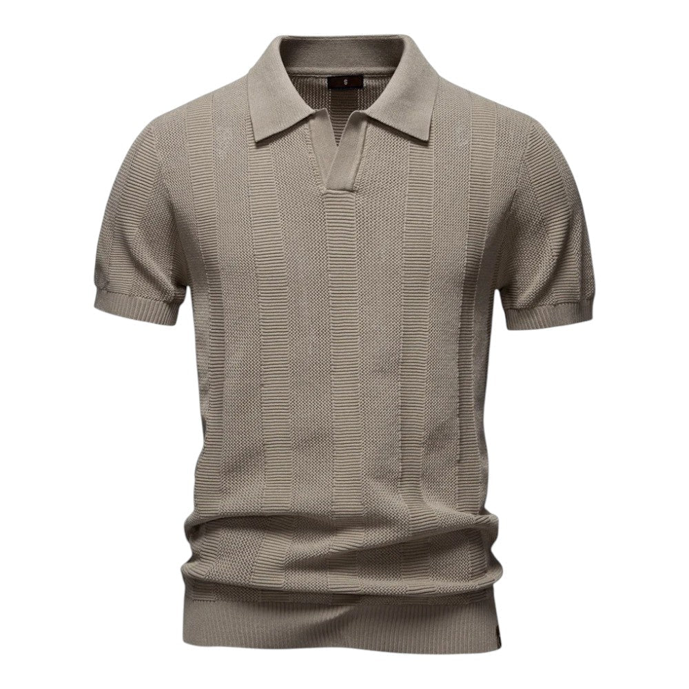 Thibault | Polo Tricoté Homme Manches Courtes Vert