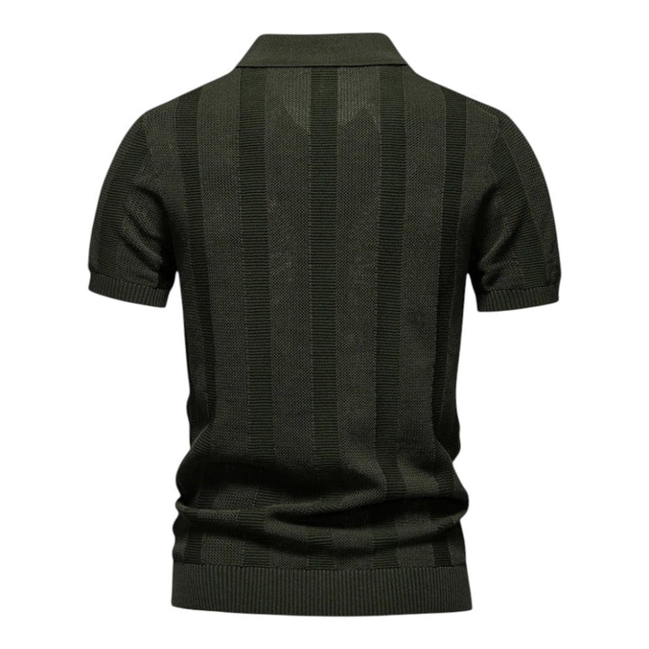 Thibault | Polo Tricoté Homme Manches Courtes Vert