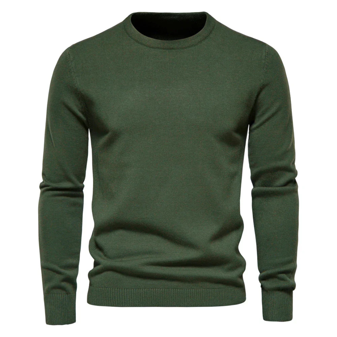 Thibault | Pull Col Rond Homme Ajusté Manches Longues