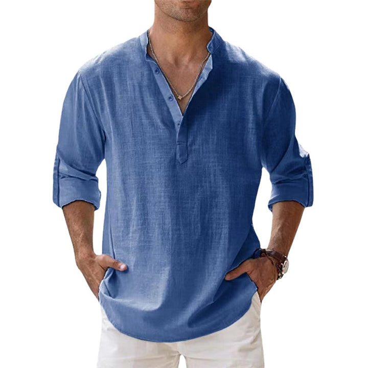 Thomas | Chemise Homme Lin Col Mao