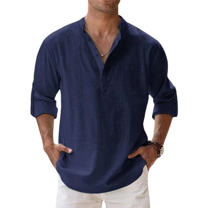 Thomas | Chemise Homme Lin Col Mao