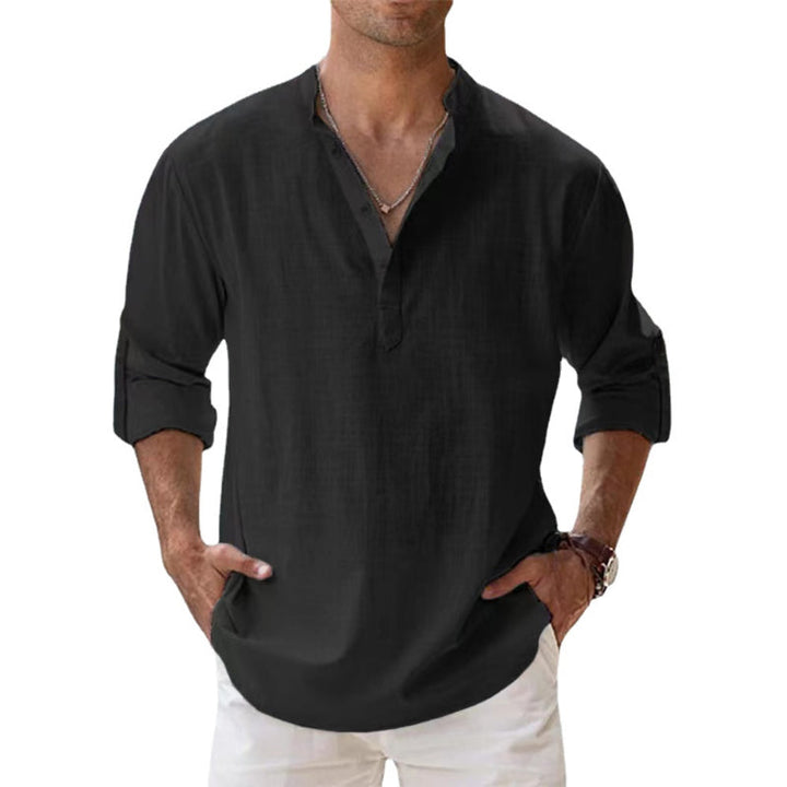 Thomas | Chemise Homme Lin Col Mao