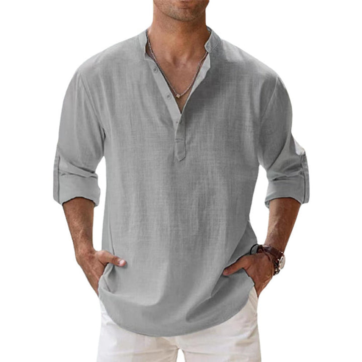 Thomas | Chemise Homme Lin Col Mao