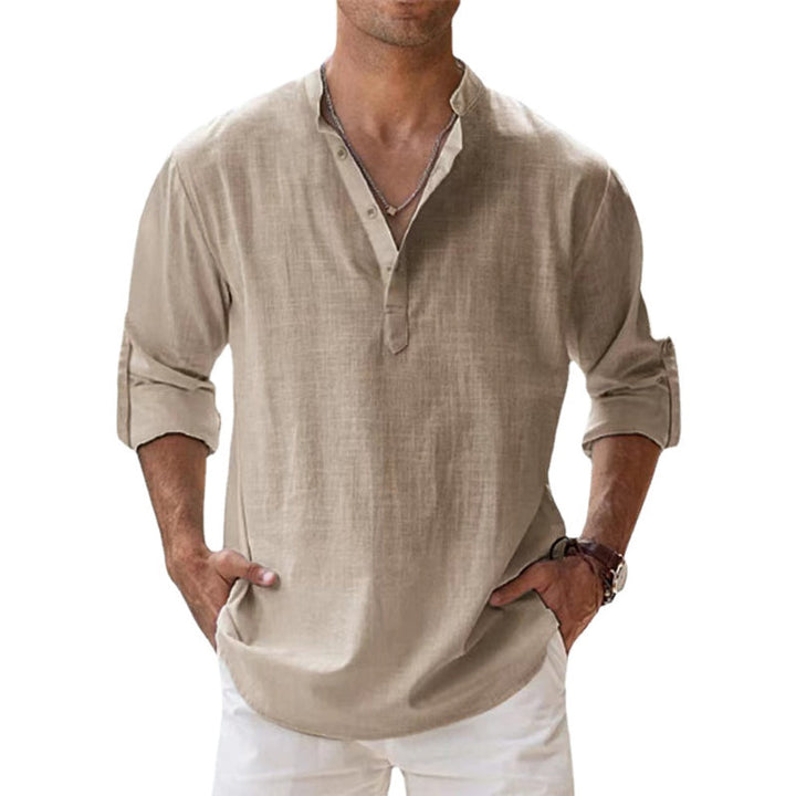 Thomas | Chemise Homme Lin Col Mao