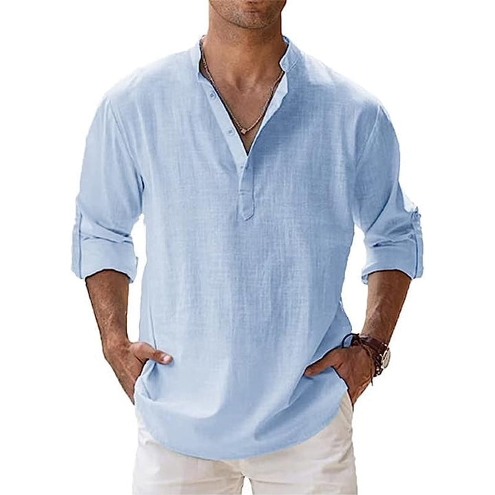 Thomas | Chemise Homme Lin Col Mao