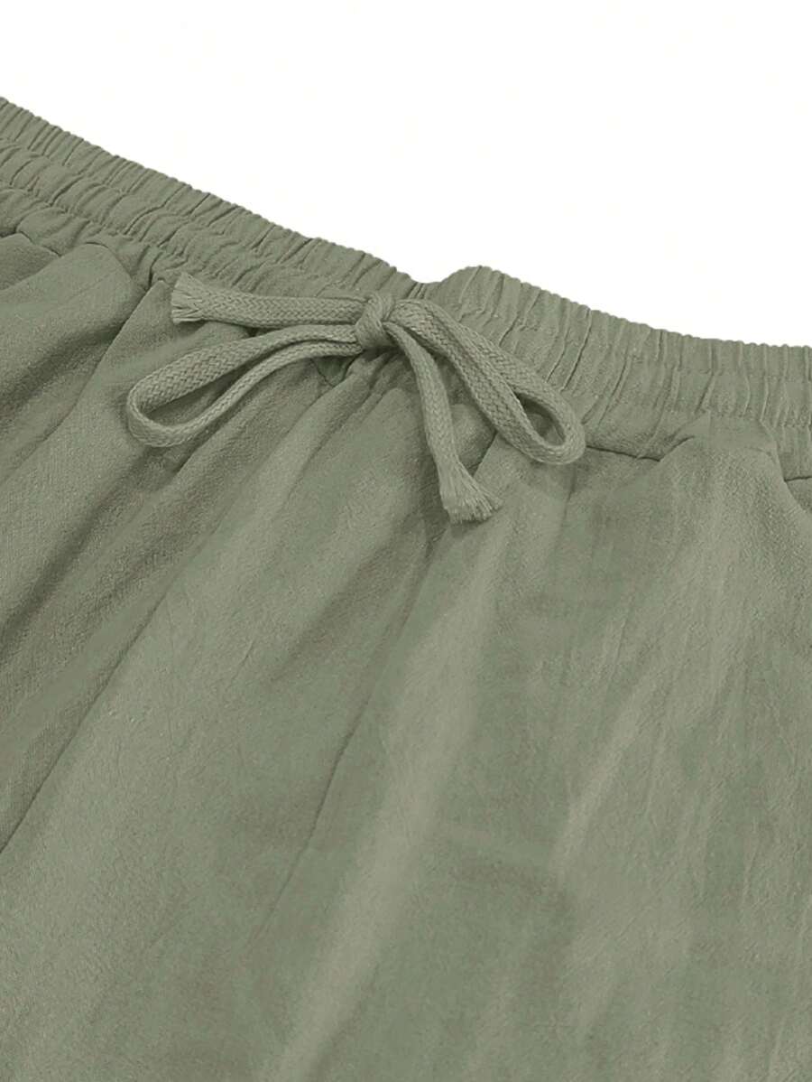 Thomas | Pantalon Homme Lin Blanc Taille Élastiquée