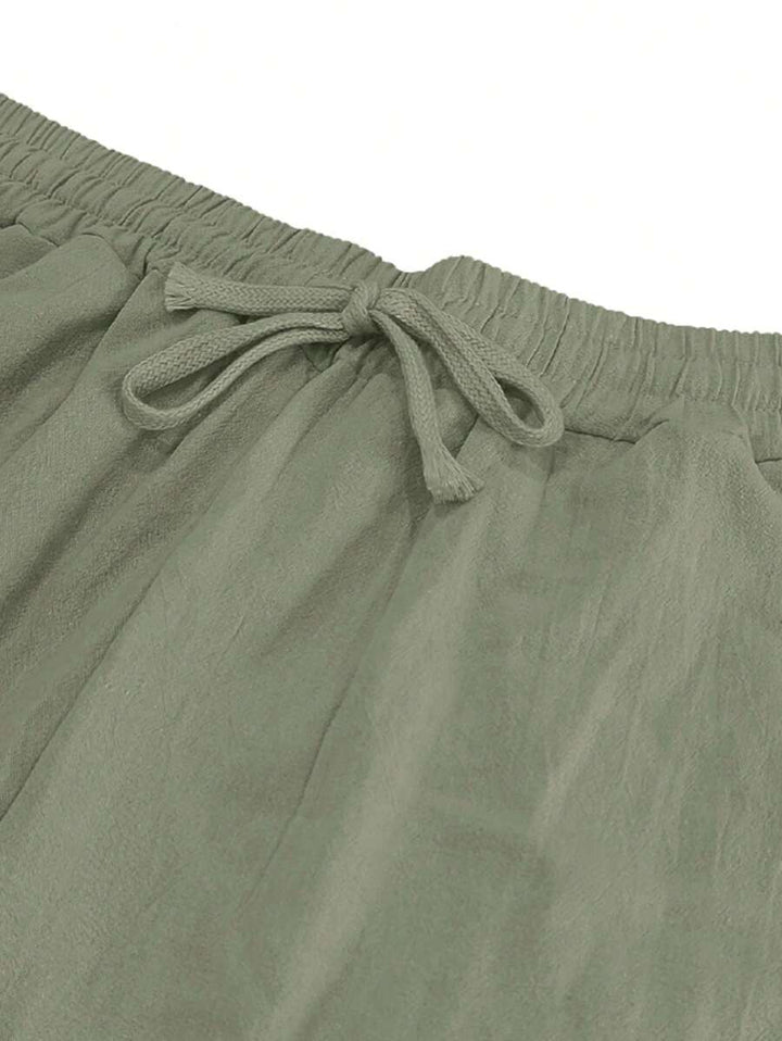 Thomas | Pantalon Homme Lin Blanc Taille Élastiquée